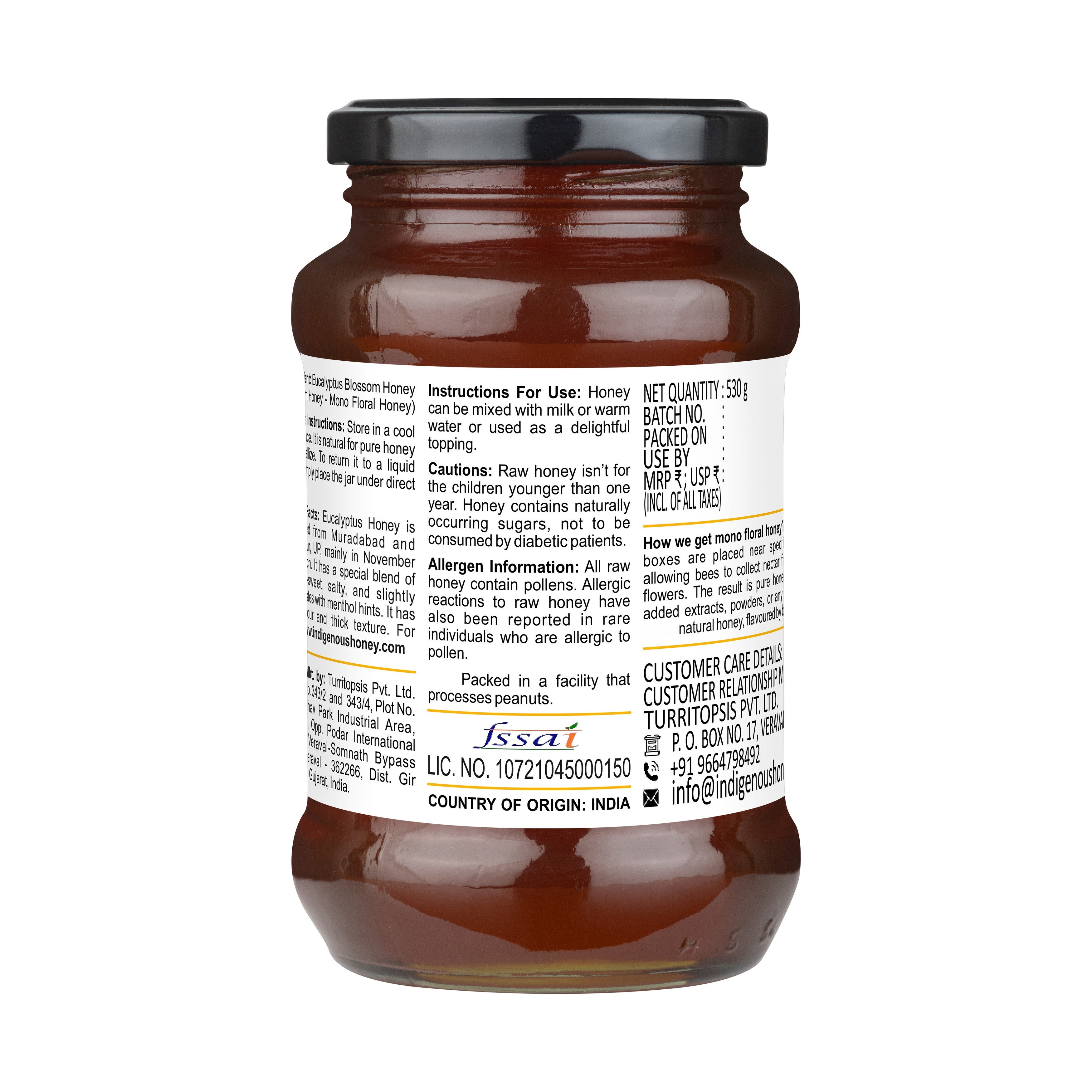 Pure Natural Eucalyptus Blossom Honey