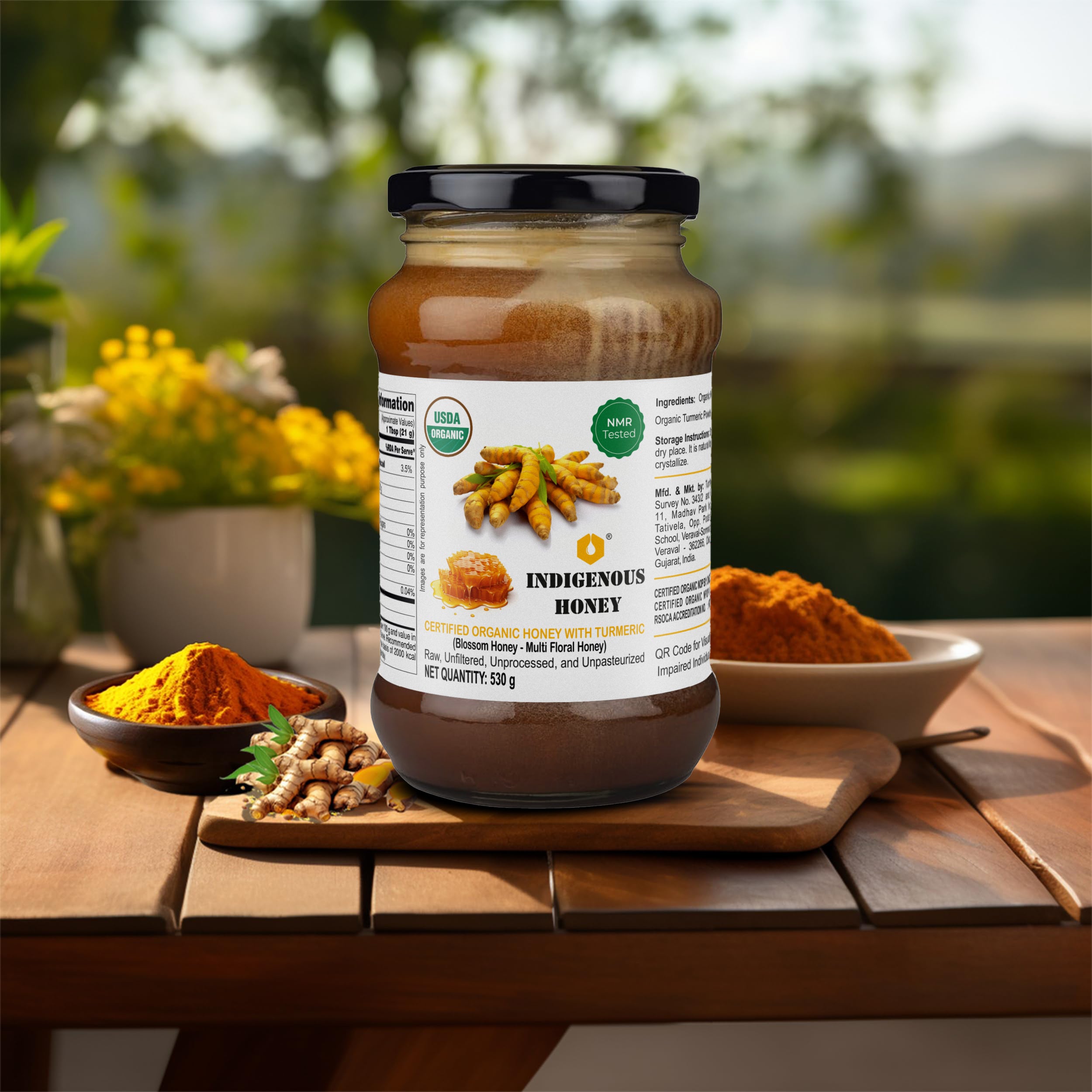 Pure Natural Honey Infused with Turmeric