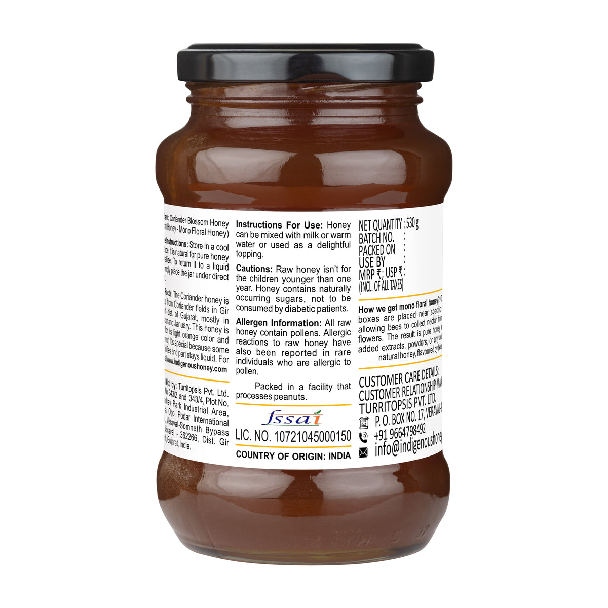Pure Raw Coriander Blossom Honey