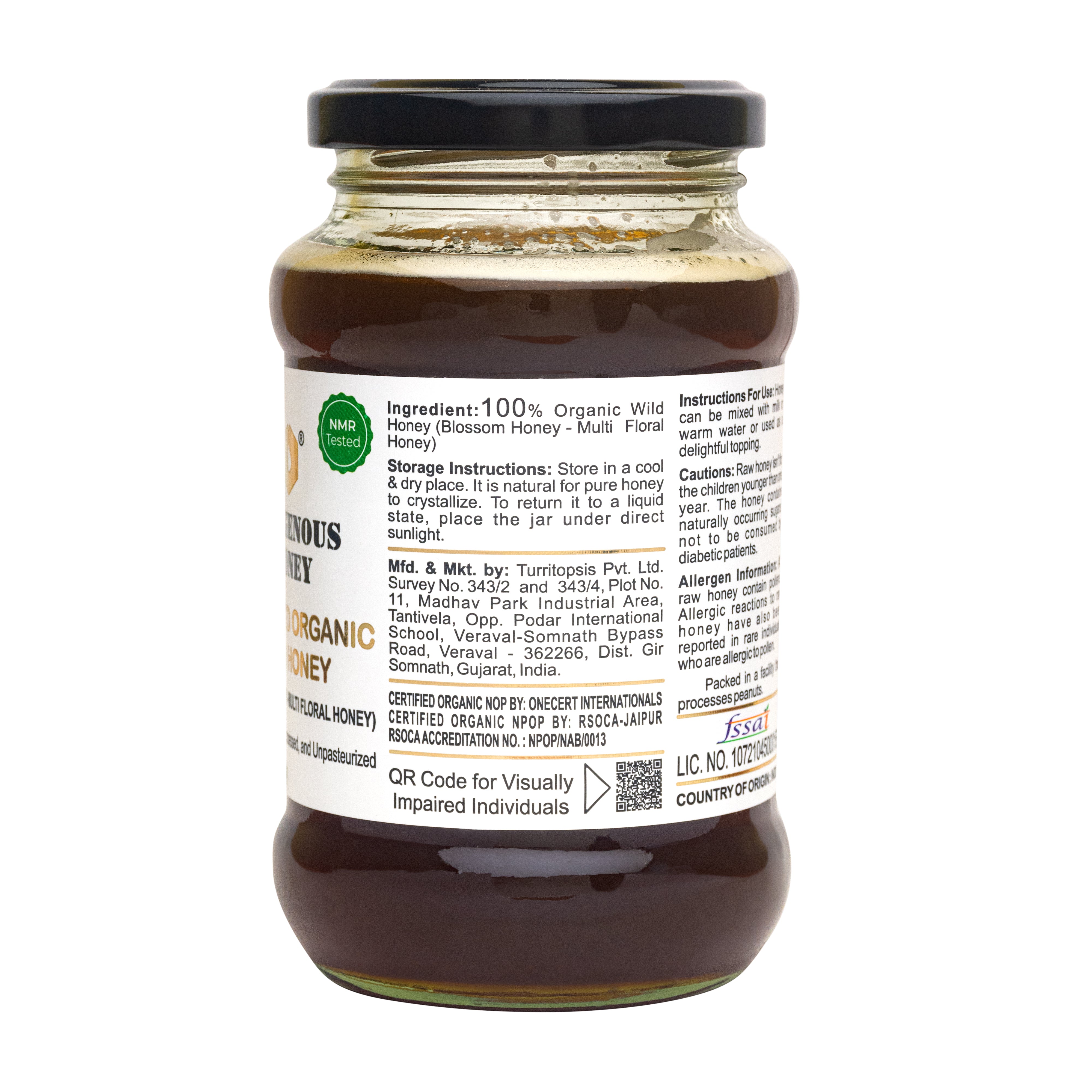 Pure Unprocess Organic Honey