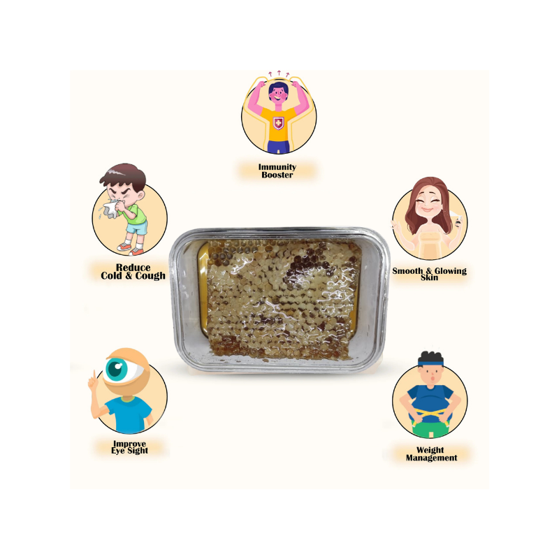 pure and raw comb honey