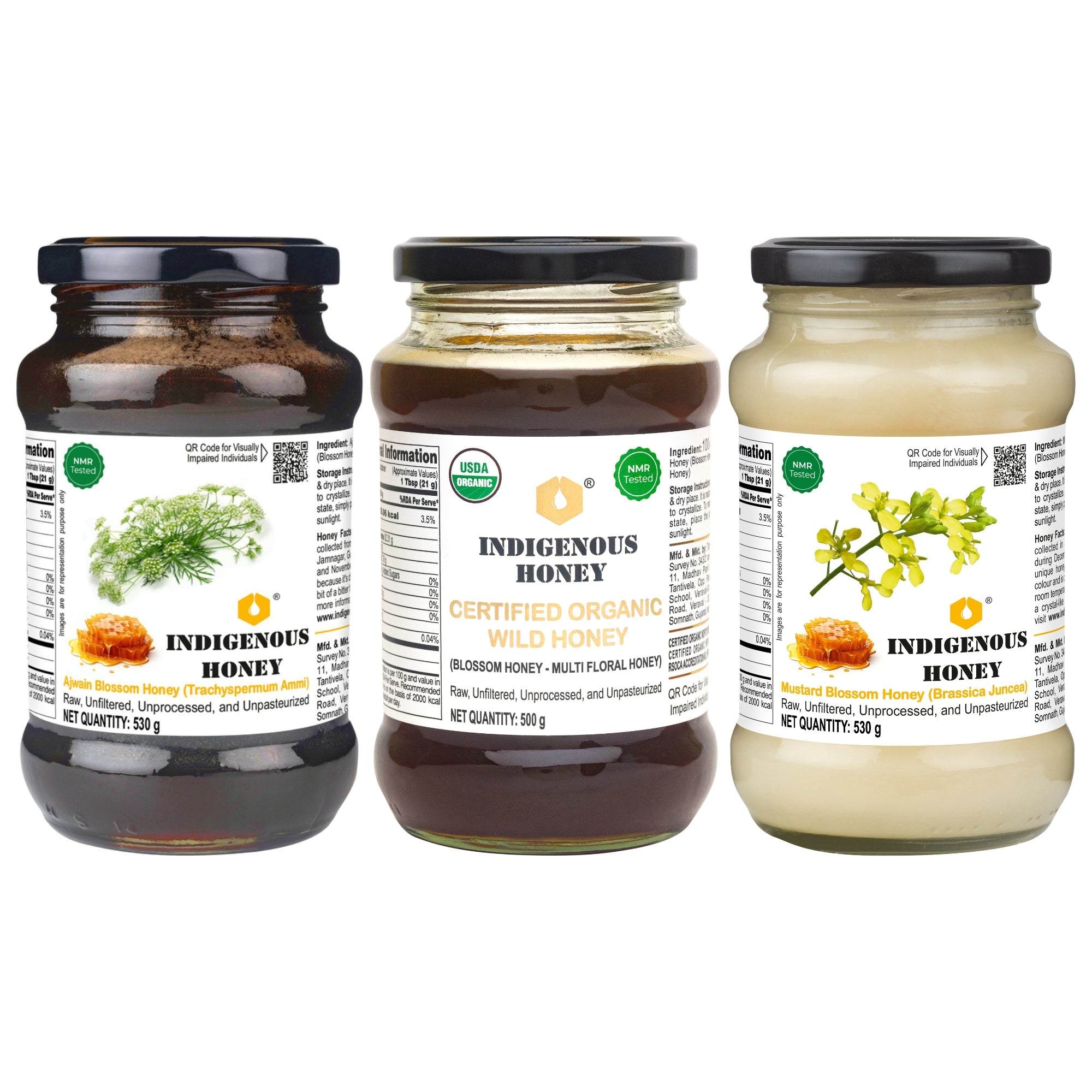 Raw Ajwain Wild And Mustard Honey