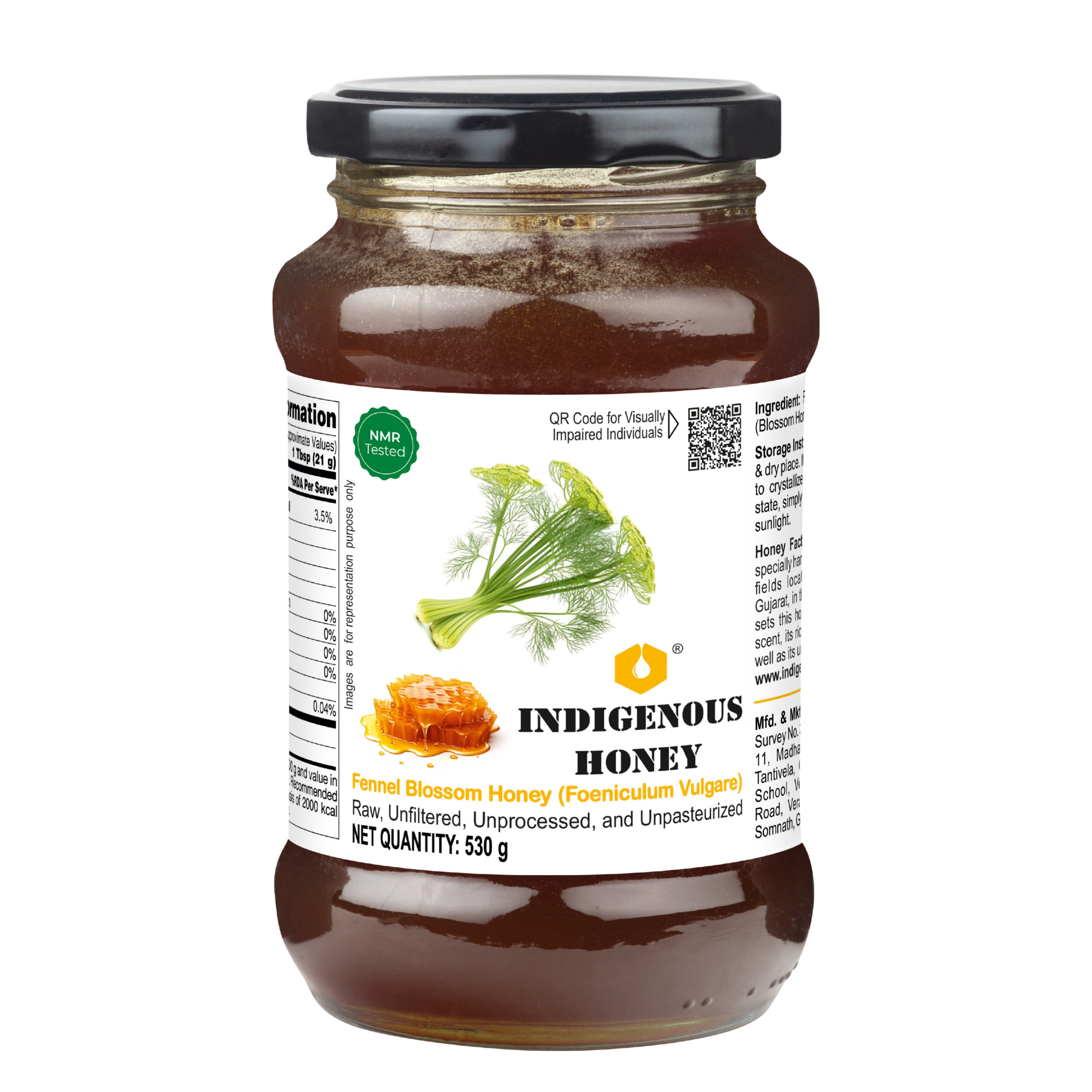 Raw Natural fennel honey