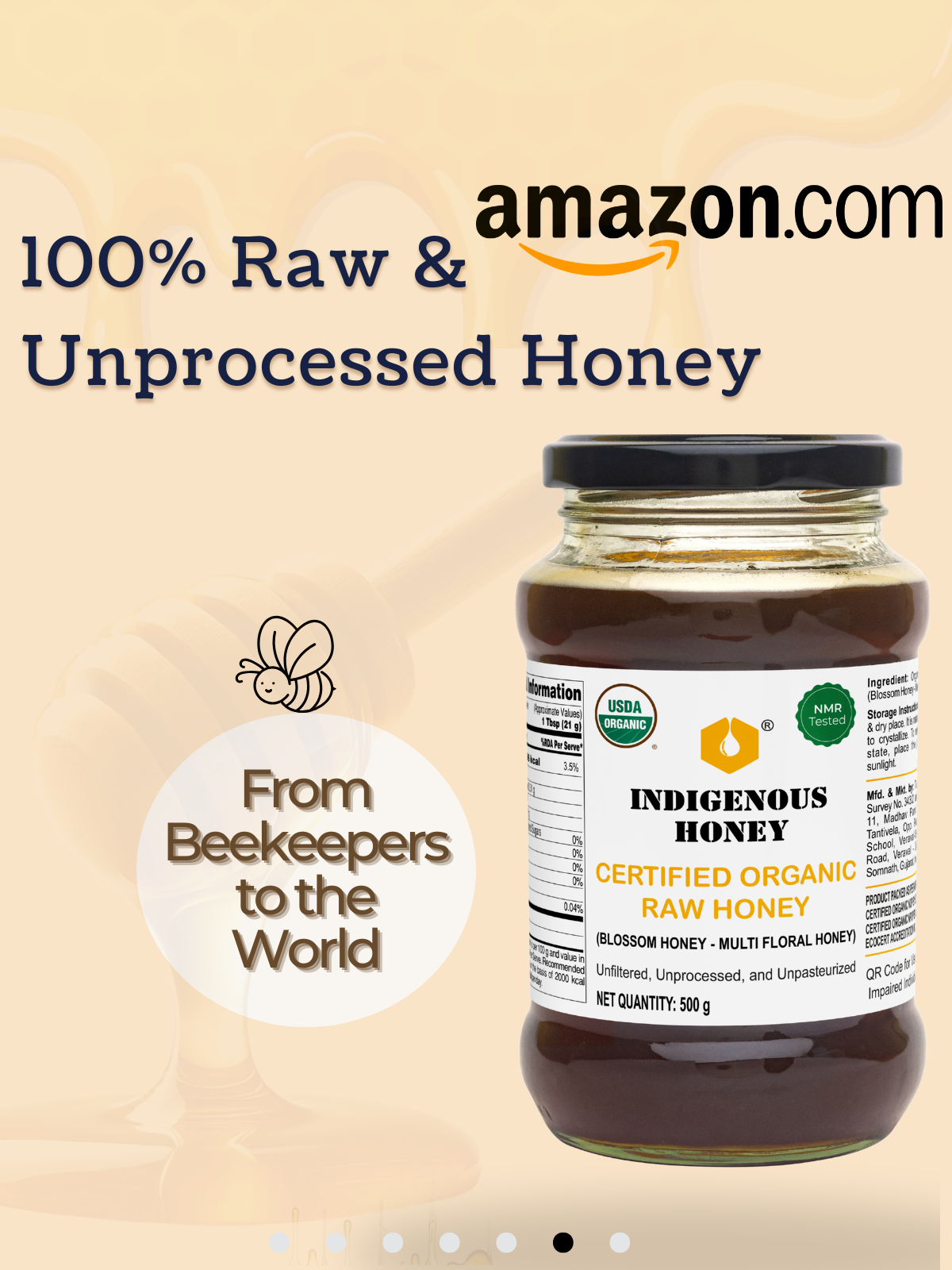 Raw  Pure Organic USDA Honey