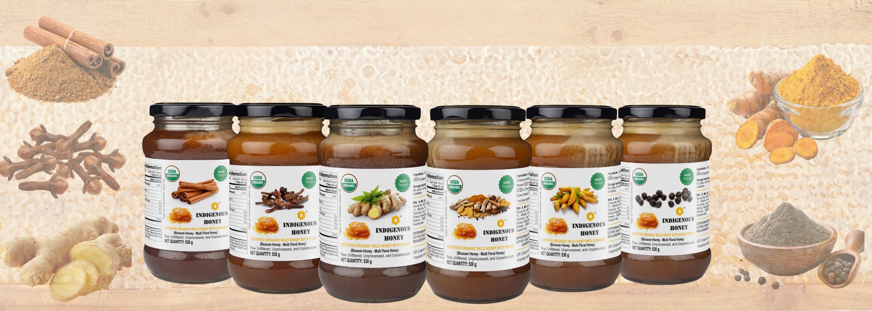 Raw organic Natural Infused honey