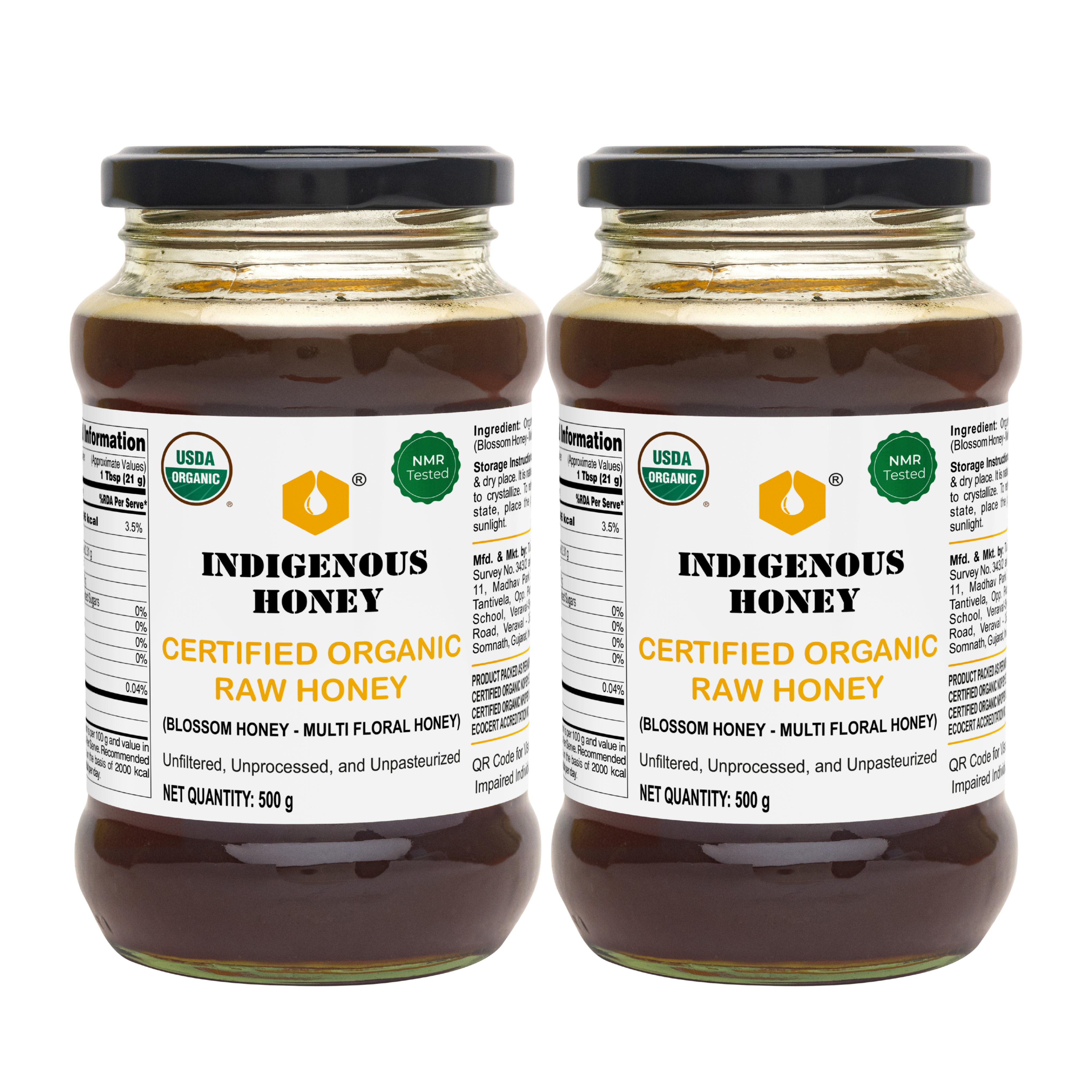 Raw organic certified Honey