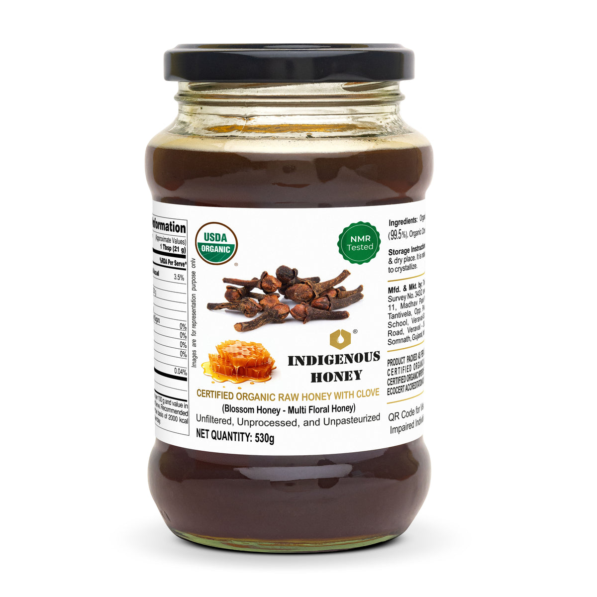 USDA Certified Raw Organic Honey With Organic Clove Powder
