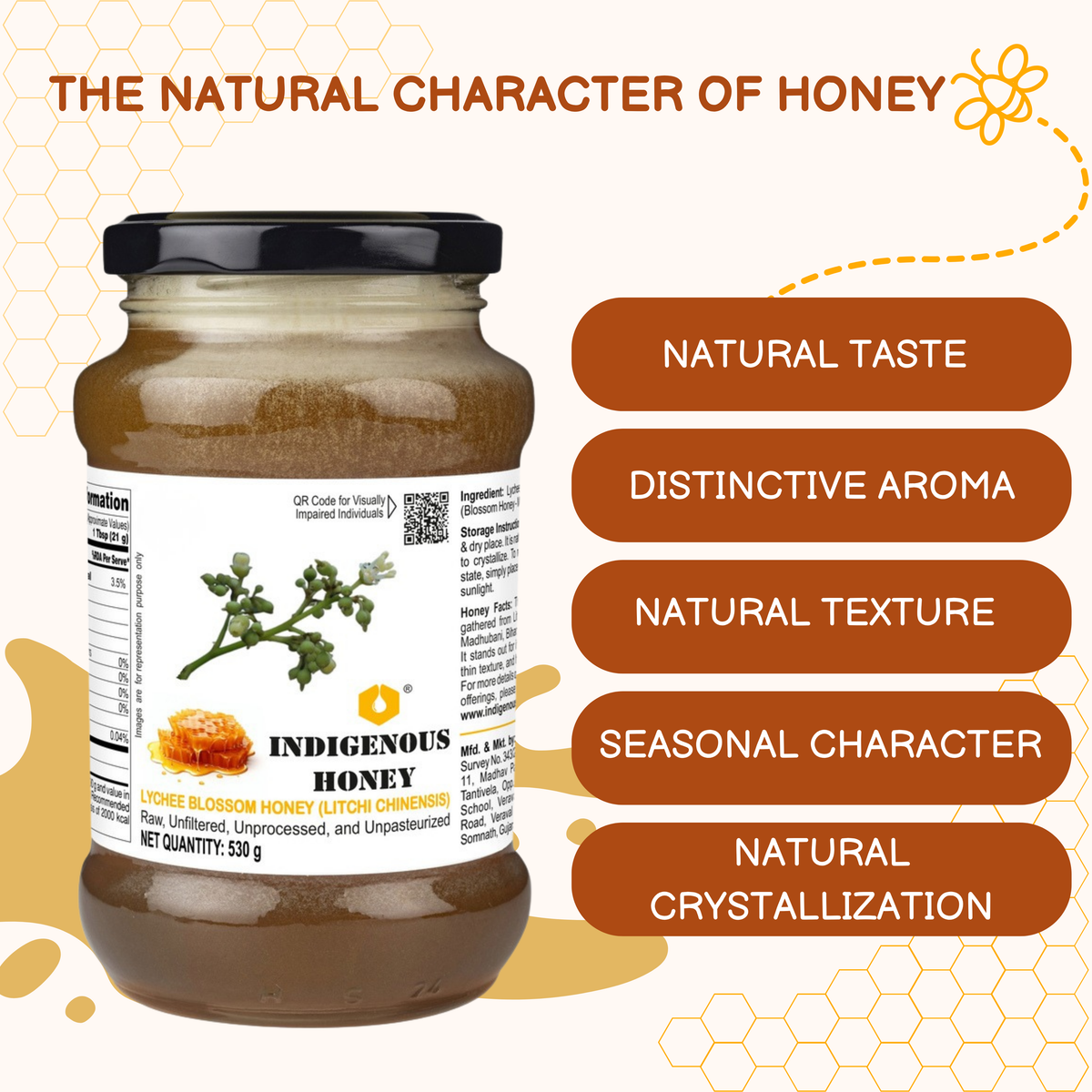 Unprocessed Pure Lychee Blossom Honey