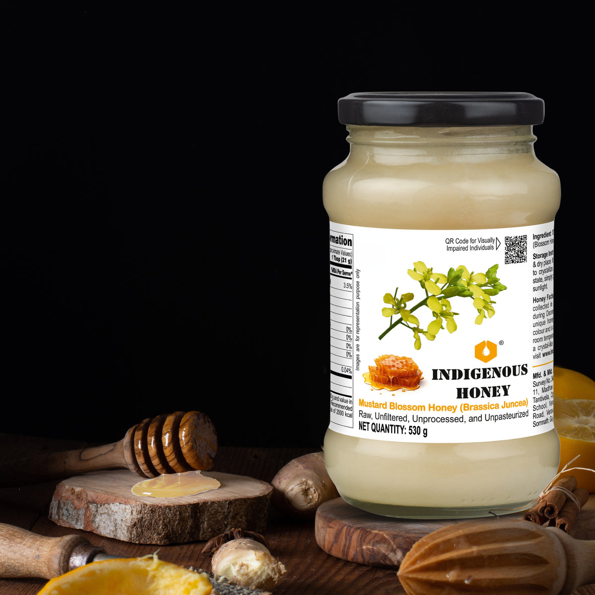 Unprocessed Pure Mustard Blossom Honey