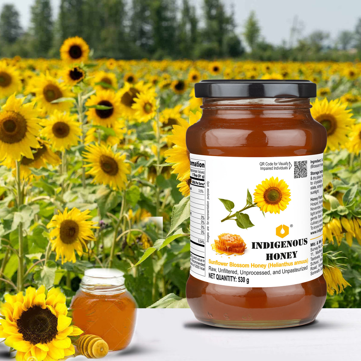 Unprocessed Pure Sunflower Honey