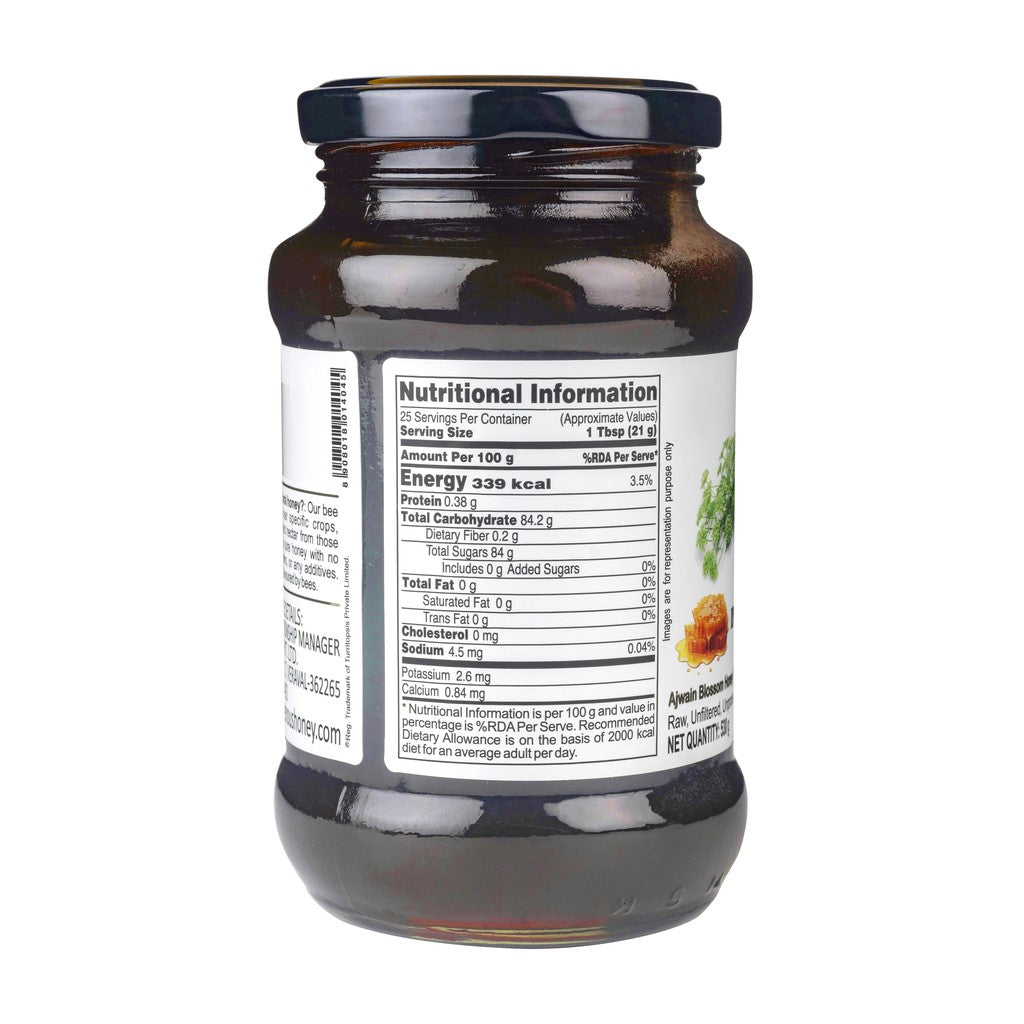 Unprocessed Raw Ajwain Blossom Honey