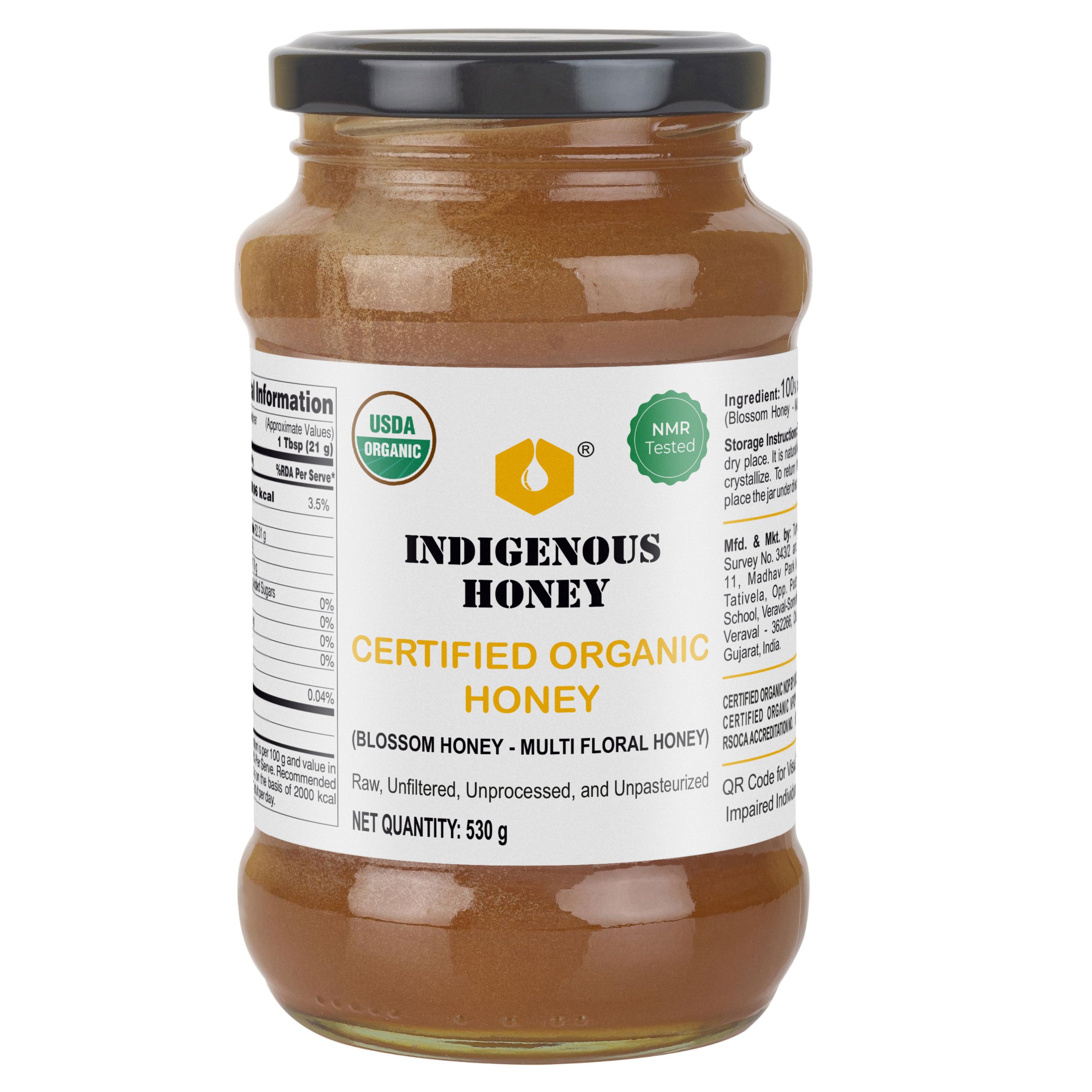 certified organic raw wild honey