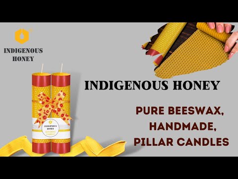 raw beeswax candle