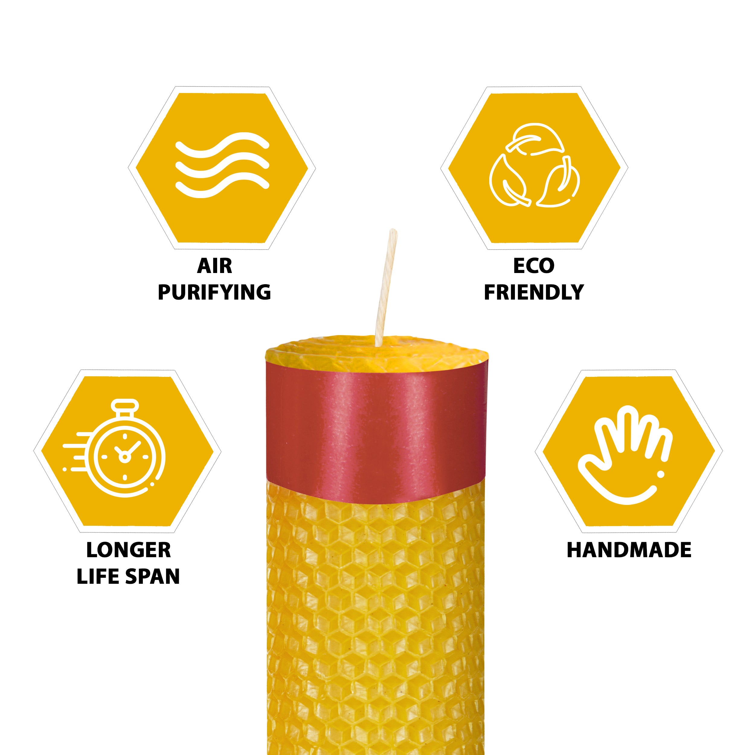 Eco friendly Indigenous honey beeswax candle