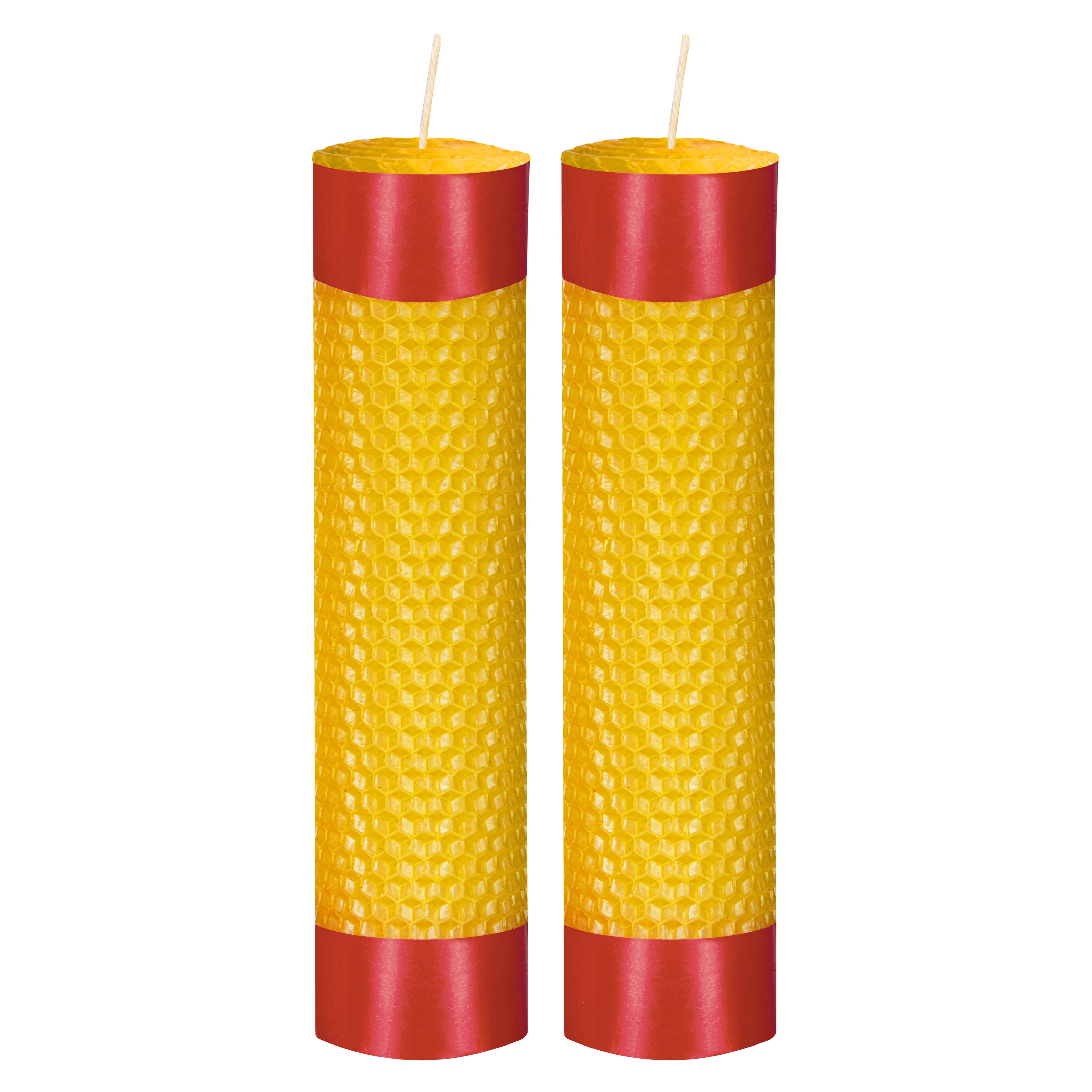 Handmade natural beeswax candle