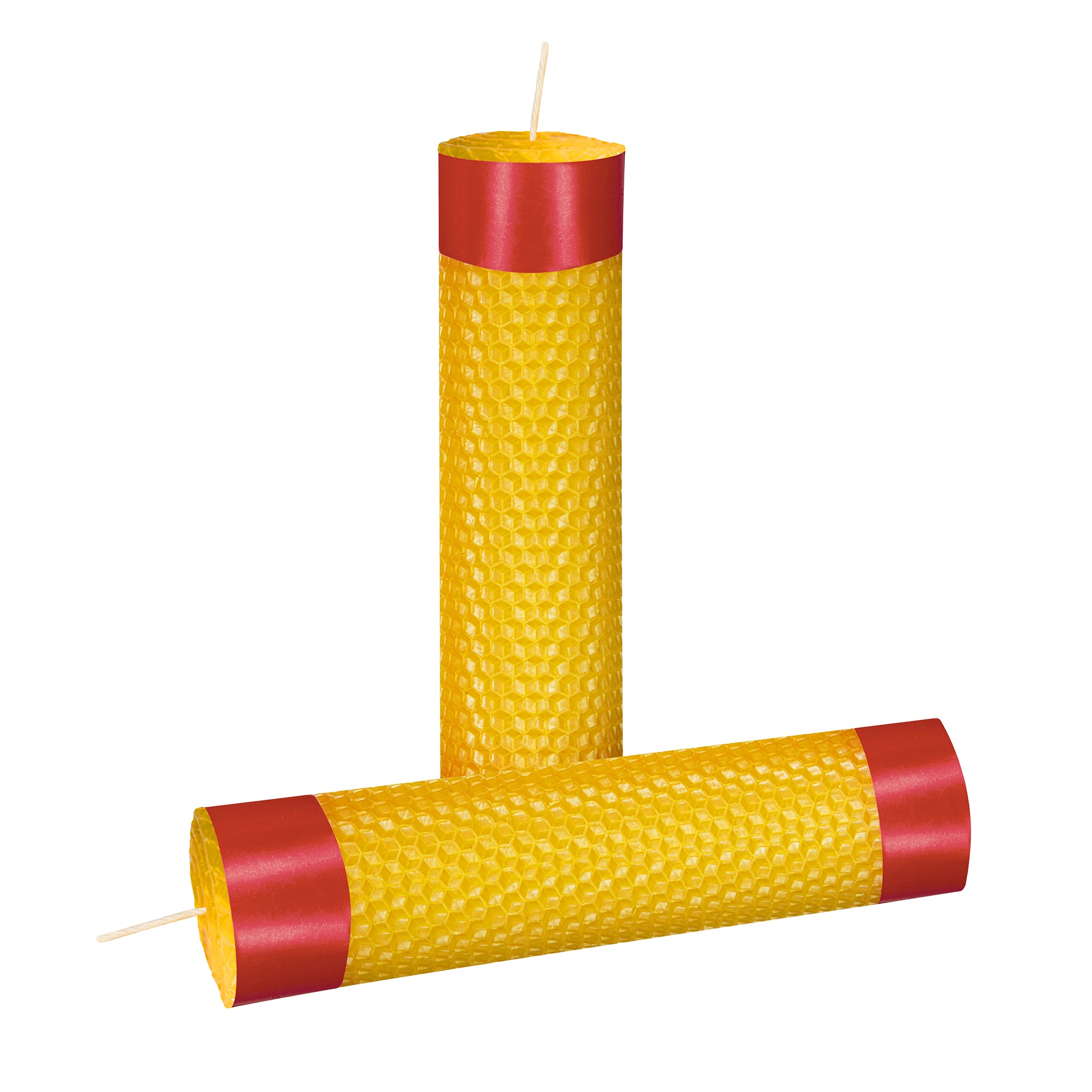 Unscented beeswax candle
